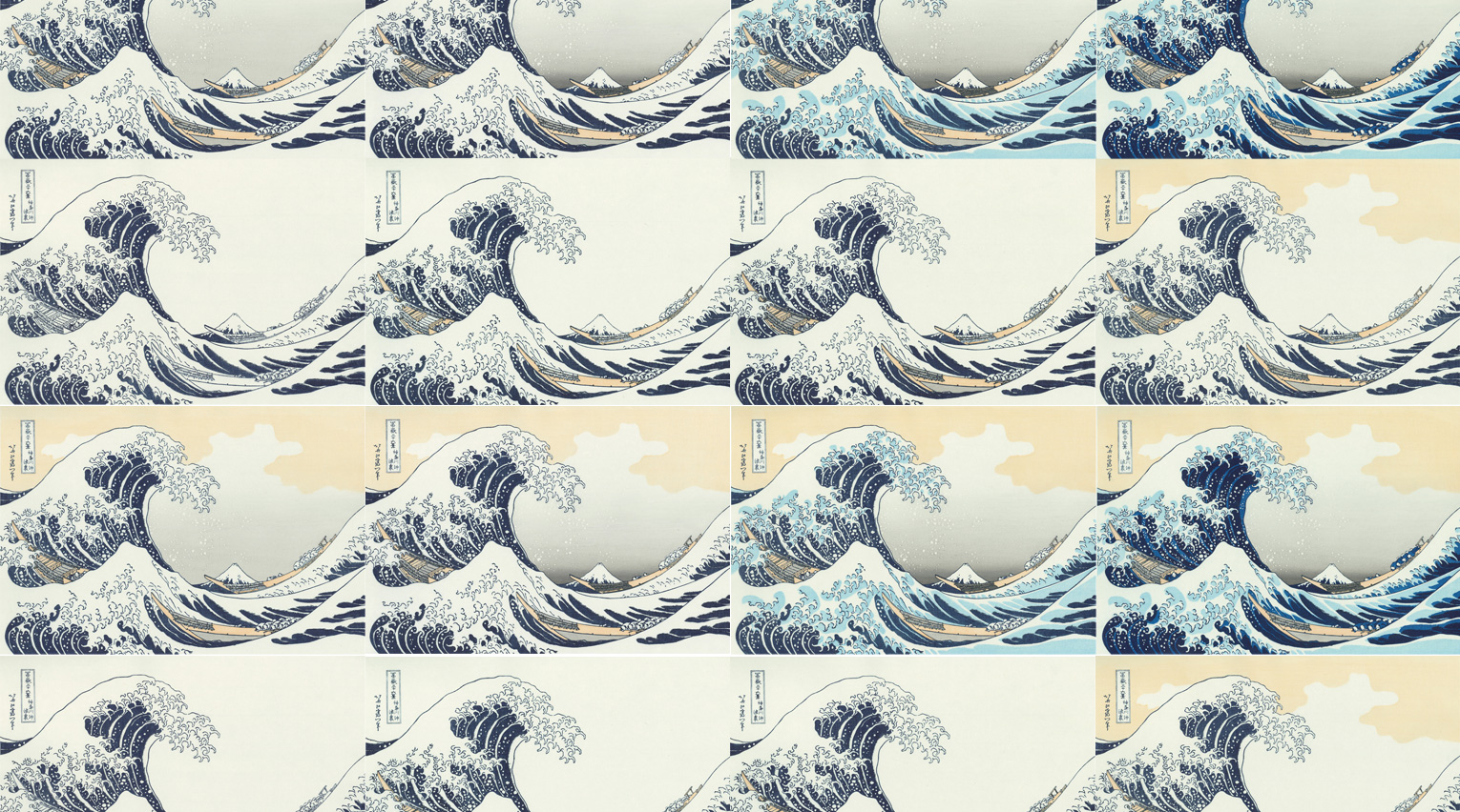 北斎の名作への８ステップ！　GIFアニメで見る「神奈川沖浪裏」のつくり方